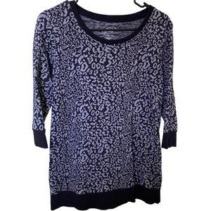 Style&Co Petite Sport Women's Top Leopard print Athleisure Spring Summer | Sz PM